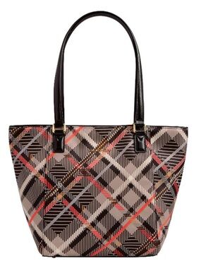 Vera Bradley Ella Tote Sofia Plaid  - Genuine Leather Trim